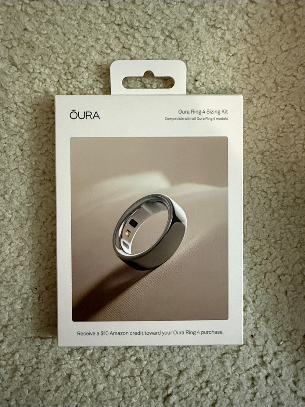 Oura Ring 4 Sizing Kit - Silver Ring Image